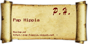 Pap Hippia névjegykártya